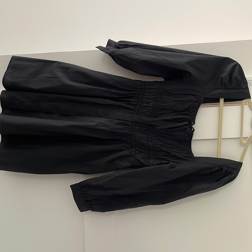 Jcrew black smocked dress